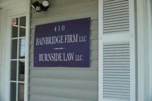 The Bainbridge Firm building plaque